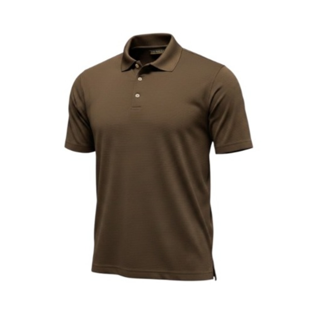 Cubavera‎ Mens Polo Shirt XL Brown Ribbed Texture Short Sleeve